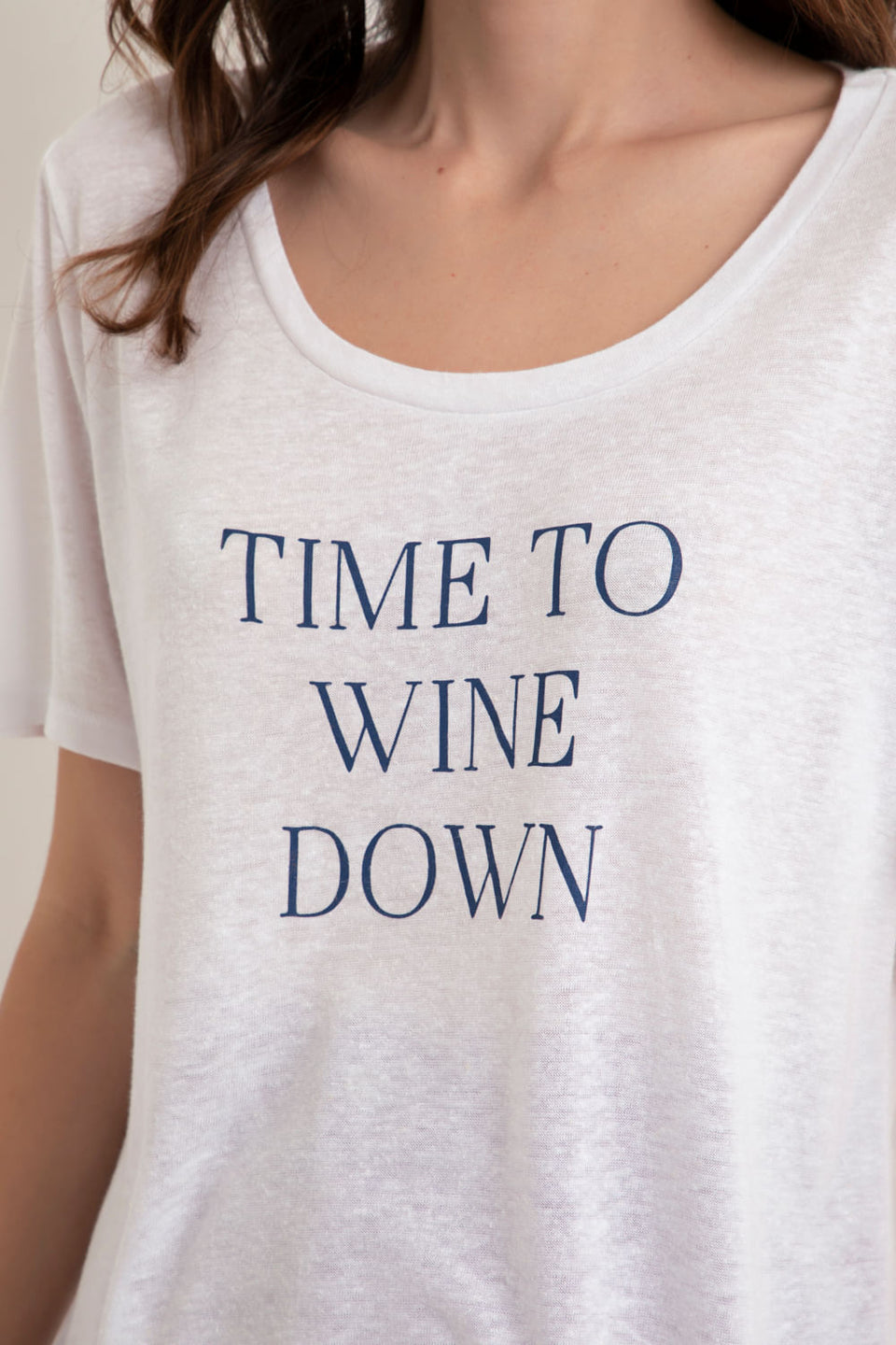 Camiseta Time To Wine Down Branco