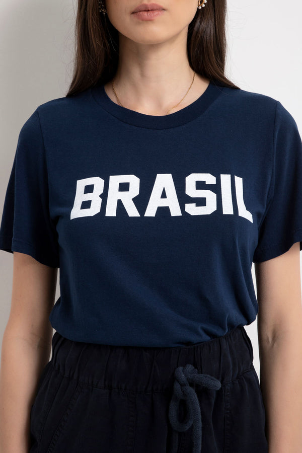 Camiseta Brasil Azul Marinho - Personalizável