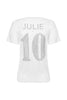 Camiseta Strass 10 Branco - Personalizável