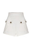 Short Classic Boucle Off White