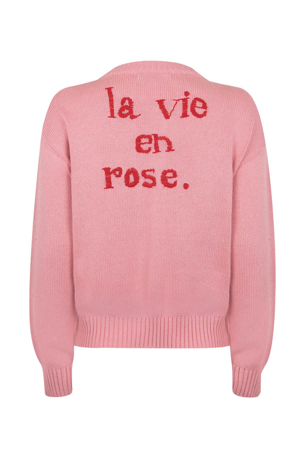 Cardigan de Tricot La Vie En Rose Rosa
