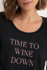 Camiseta Time To Wine Down Preto