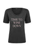 Camiseta Time To Wine Down Preto