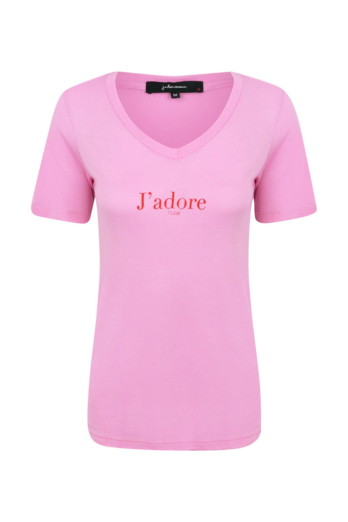 Camiseta J'adore Rosa