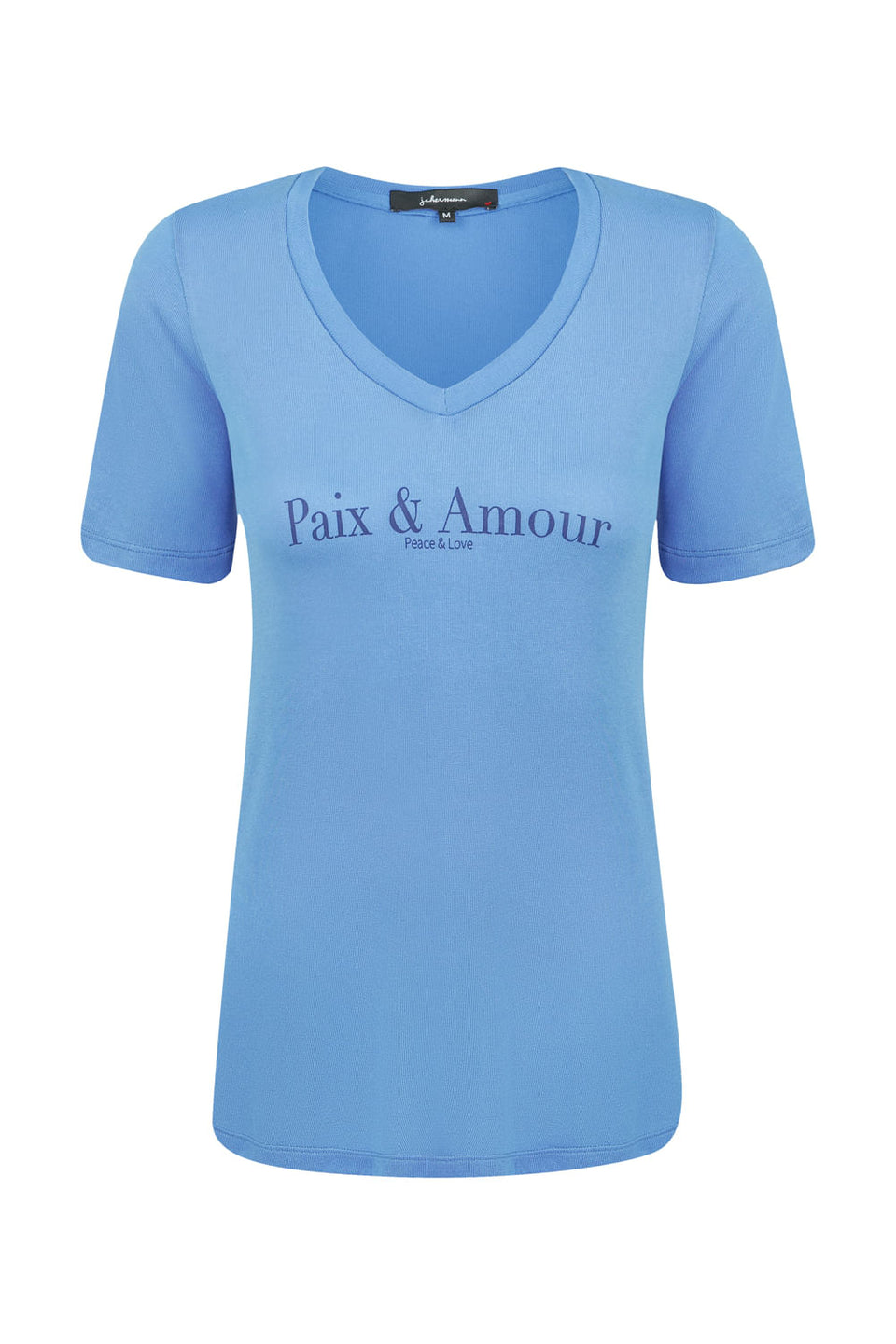 Camiseta Paix & Amour Azul Claro