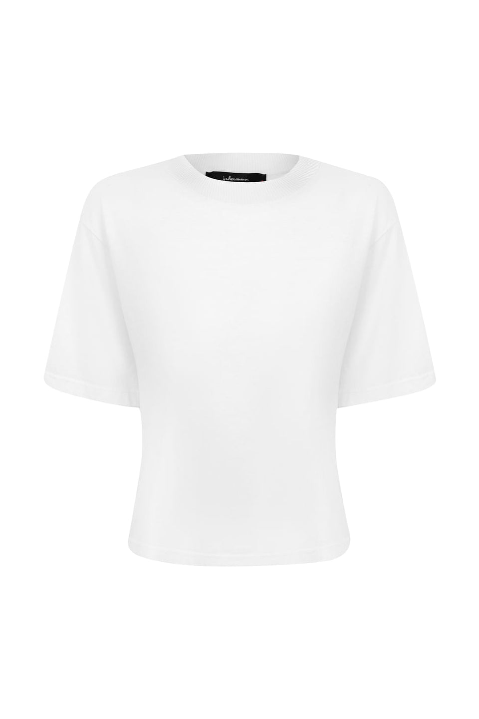 Camiseta Cropped Algodão Branco