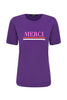 Camiseta Merci Bordado Roxo