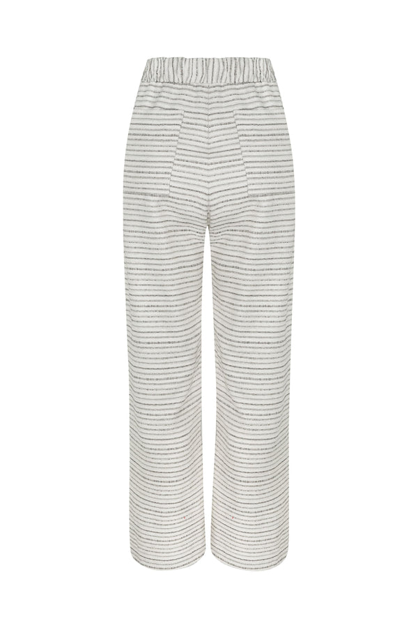 Calça Pantalona Nature Listras Off White