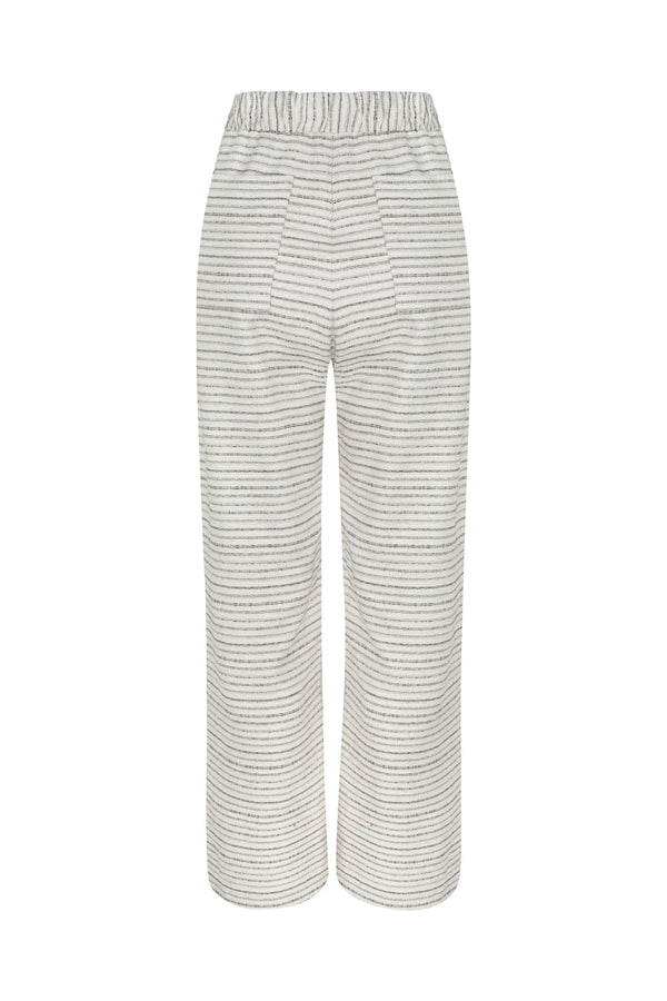 Calça Pantalona Nature Listras Off White