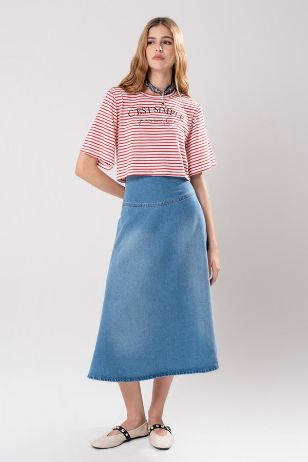 Camiseta Cropped Listras