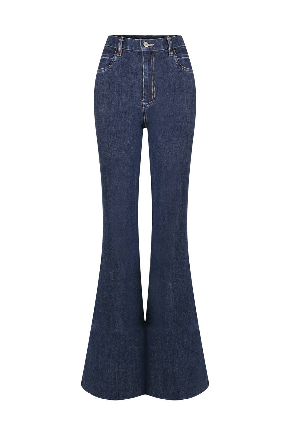 Calça Flare Jeans Escuro