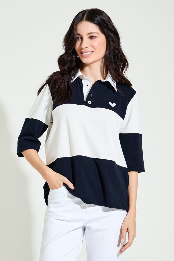 Camiseta Polo Bicolor