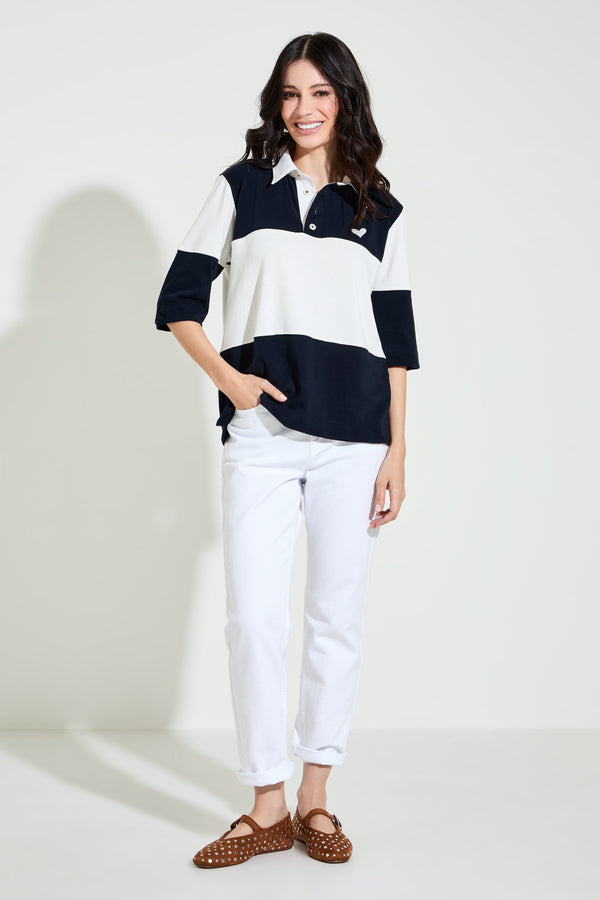 Camiseta Polo Bicolor