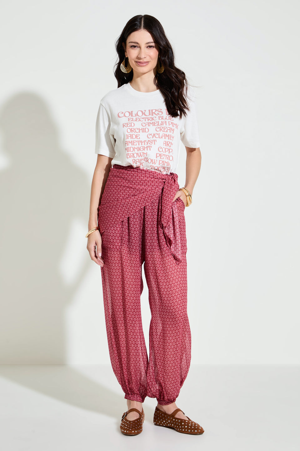 Calça Georgete Paisley