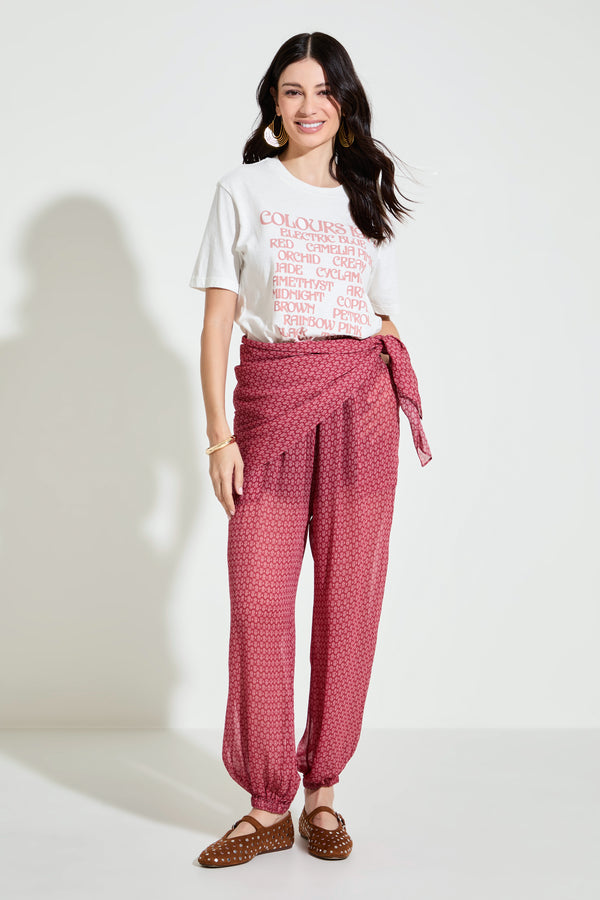 Calça Georgete Paisley