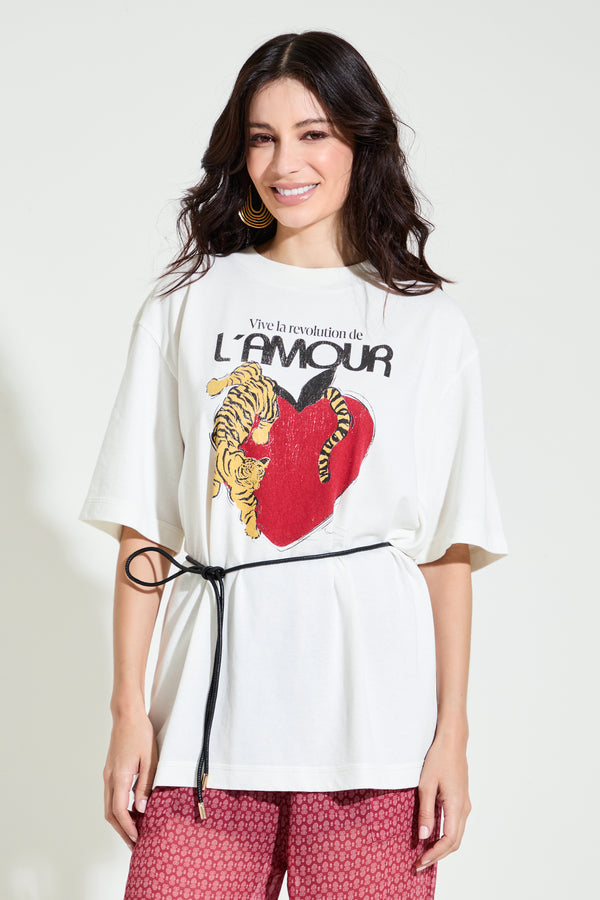 Camiseta Oversized Lamour Tigre