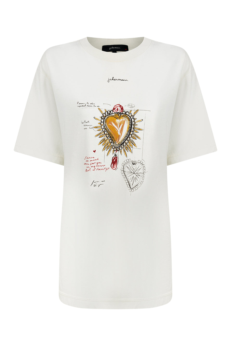 Camiseta oversized Jóia Coração