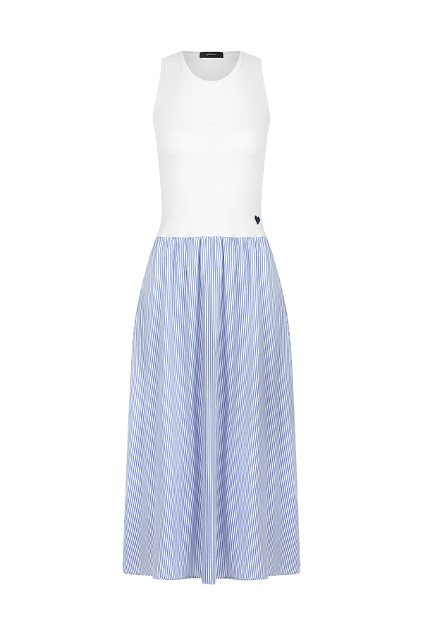 Vestido Canelado Listras Leona