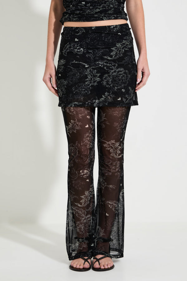 Calça Tule Floral J Chermann