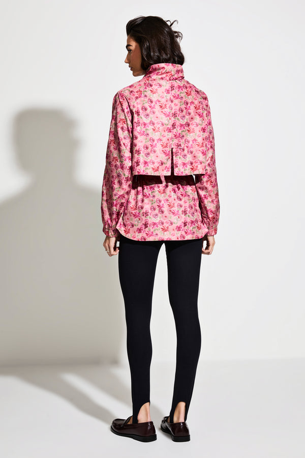 Parka Corta Vento Floral Vintage