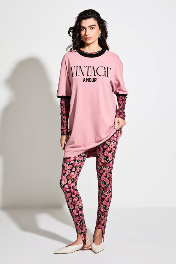 Camiseta Bicolor Vintage Amour