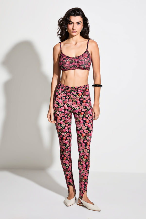 Calça Legging Floral Vintage