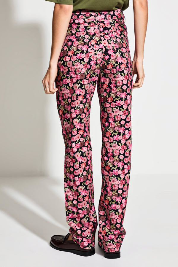 Calça Rocker Floral Vintage