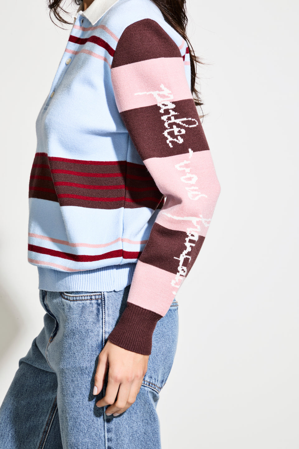 Tricot Polo Listras Jadore