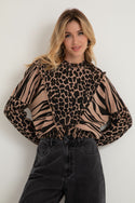 Blusa Moletom Animal Print Onça