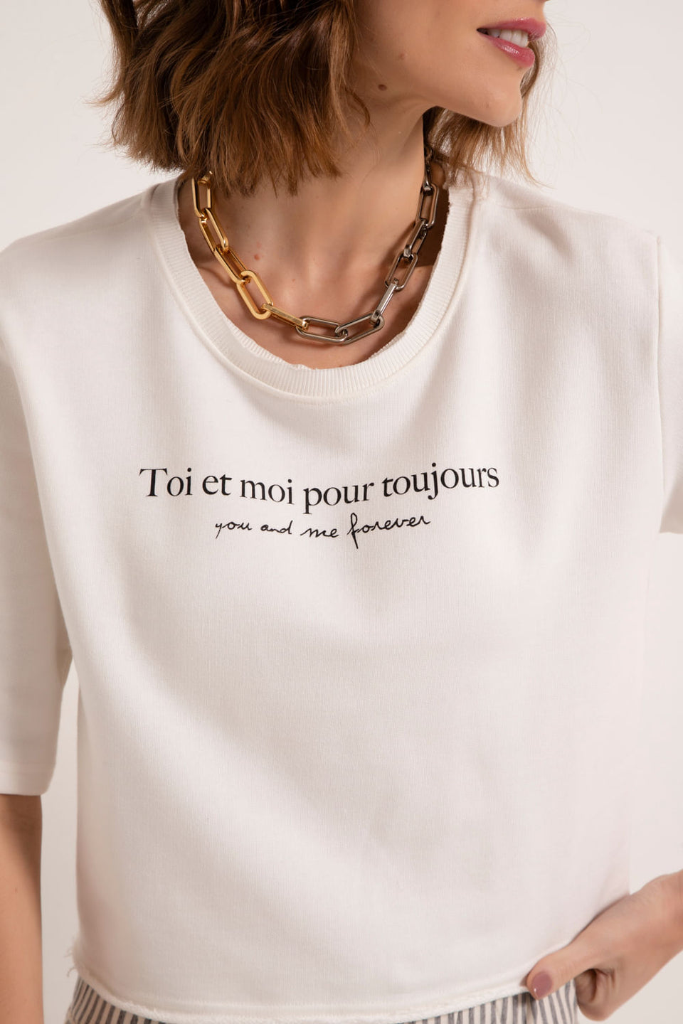 Blusa Moletom Toi et Moi Branco