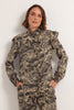 Camisa Tencel Babado Camuflada