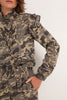 Camisa Tencel Babado Camuflada