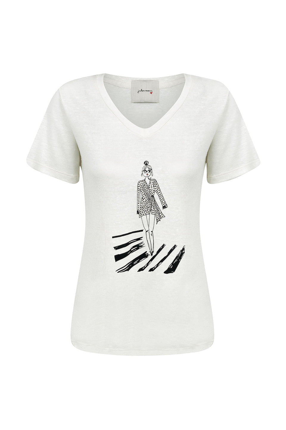 Camiseta Menina Fashion Off White