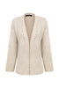 Cardigan Tricot Coração Off White