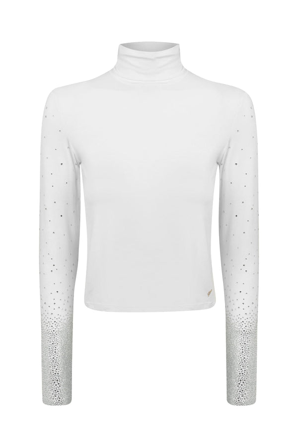 Cropped Manga Longa Brilho