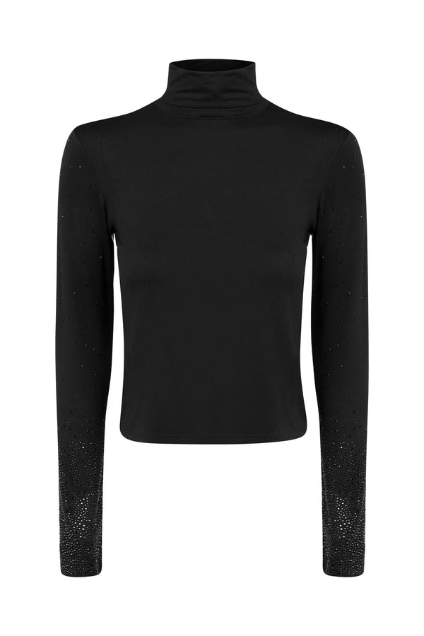 Cropped Manga Longa Brilho