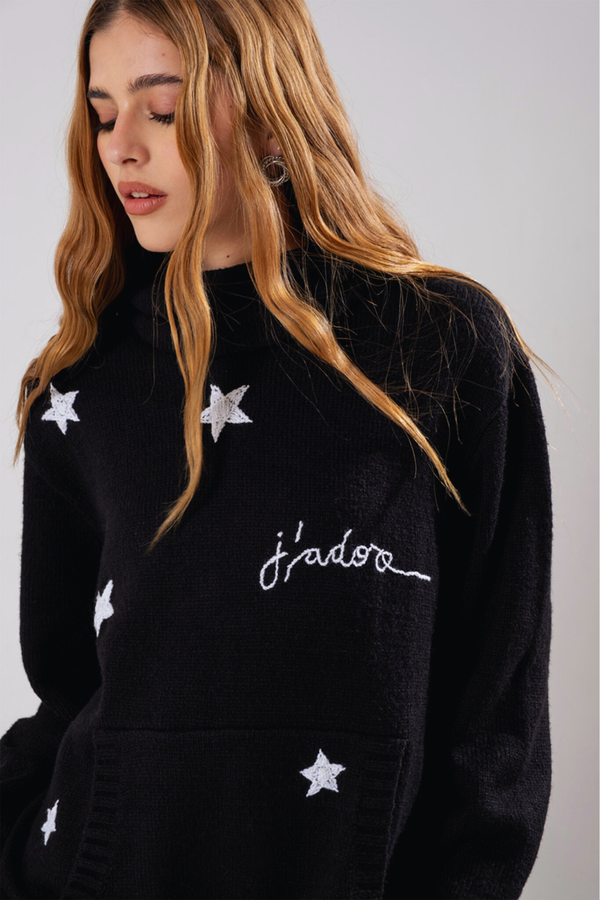 Blusa Tricot Over Estrelas