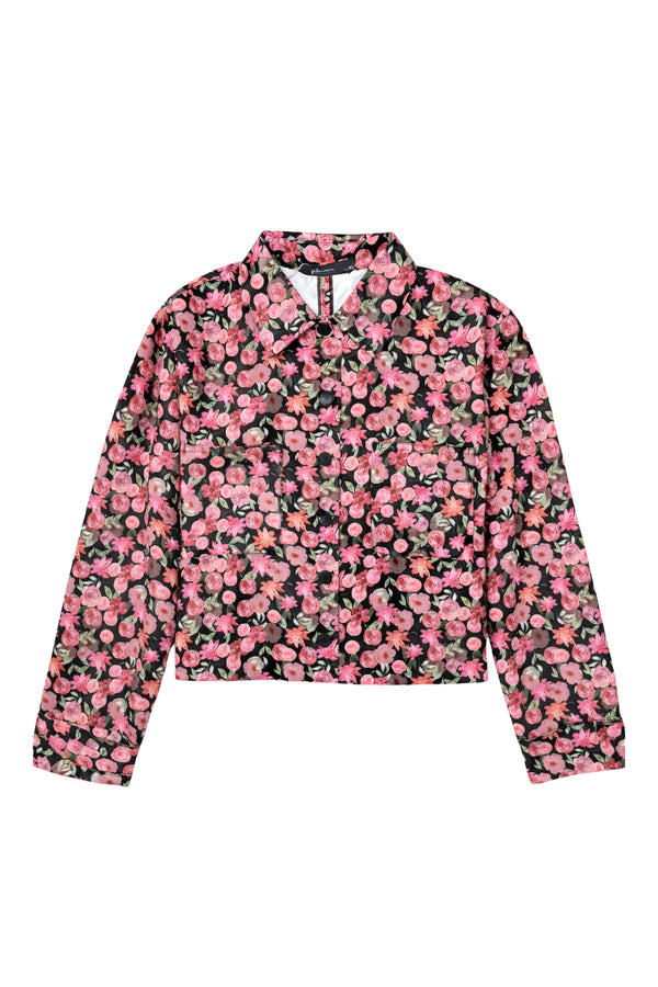 Jaqueta Sarja Floral Vintage