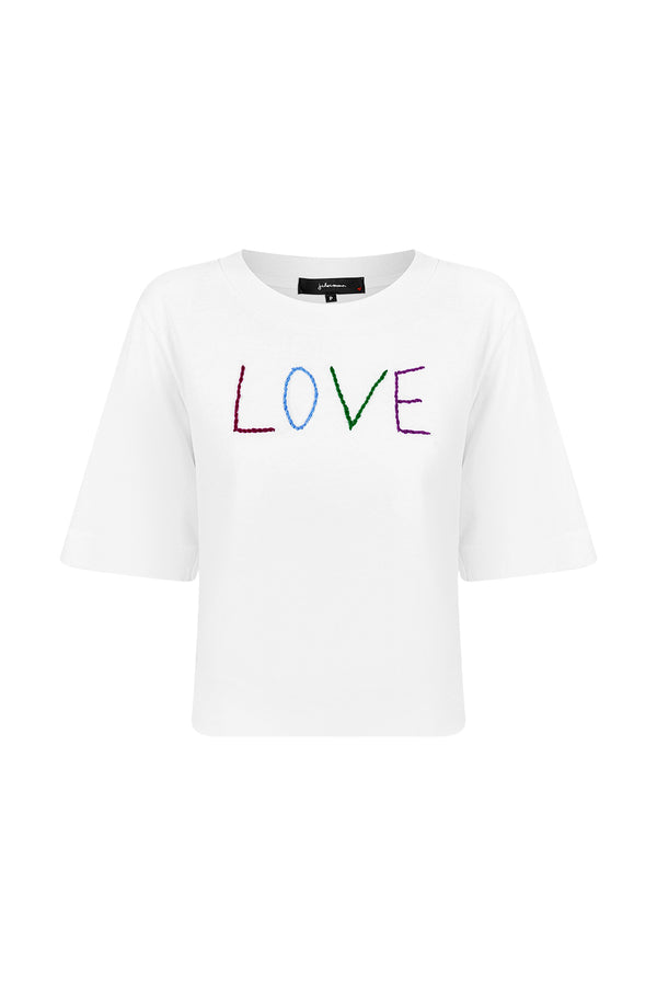 Camiseta Love Bordada