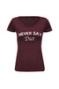 Camiseta Never Say Diet Vinho