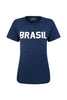 Camiseta Brasil Strass Azul Marinho - Personalizável