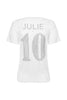 Camiseta Strass 10 Branco - Personalizável