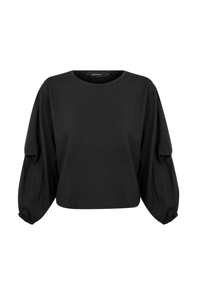 Blusa manga bufante Preto