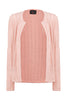 Cardigan liso curto Rosa