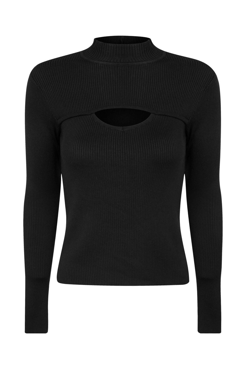 Blusa Tricot Recorte Preto