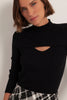 Blusa Tricot Recorte Preto