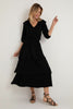 Vestido Longo Babado Preto