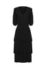 Vestido Longo Babado Preto