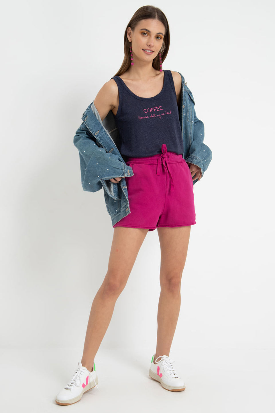 Shorts Moletom Rosa