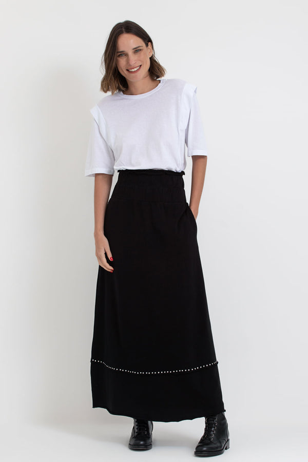 Camiseta Ombro Manga Branco